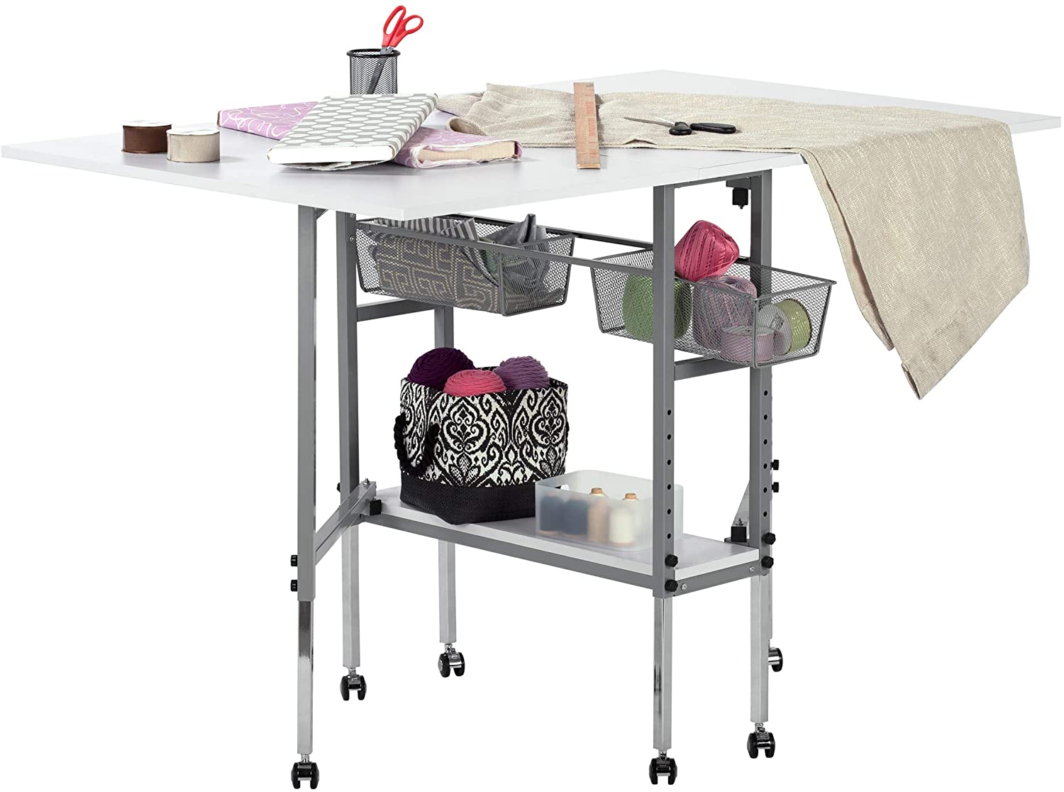Sew Ready Studio Designs Folding Cutting Table with Drawers