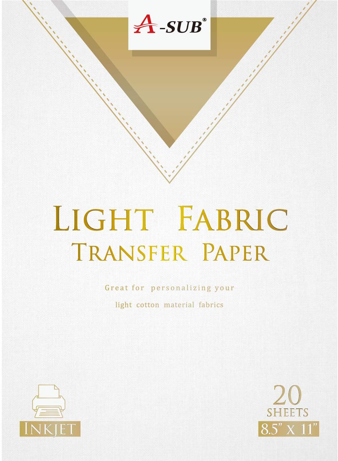 A-SUB Iron-On Light T-Shirt Heat Transfer Paper