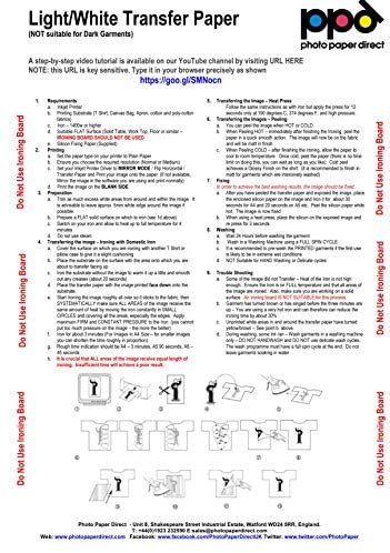 ppd transfer paper heat press settings