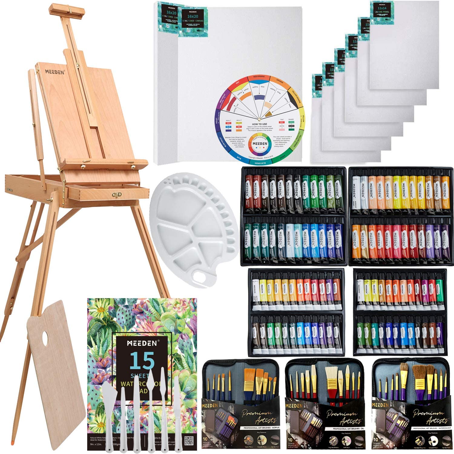 MEEDEN 145 Pcs Painting Set