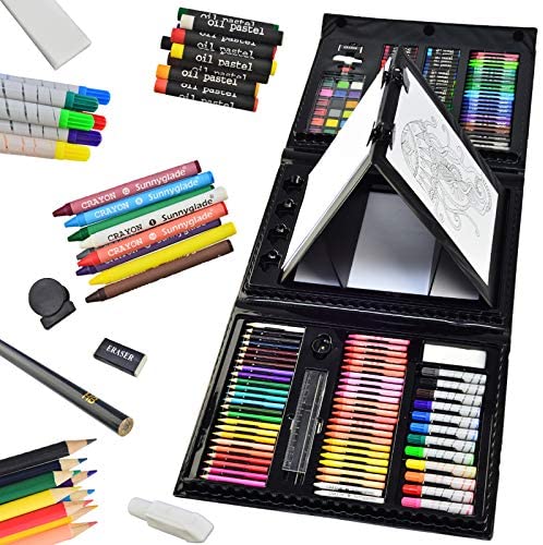 Sunnyglade 185 Pieces Easel Art Set