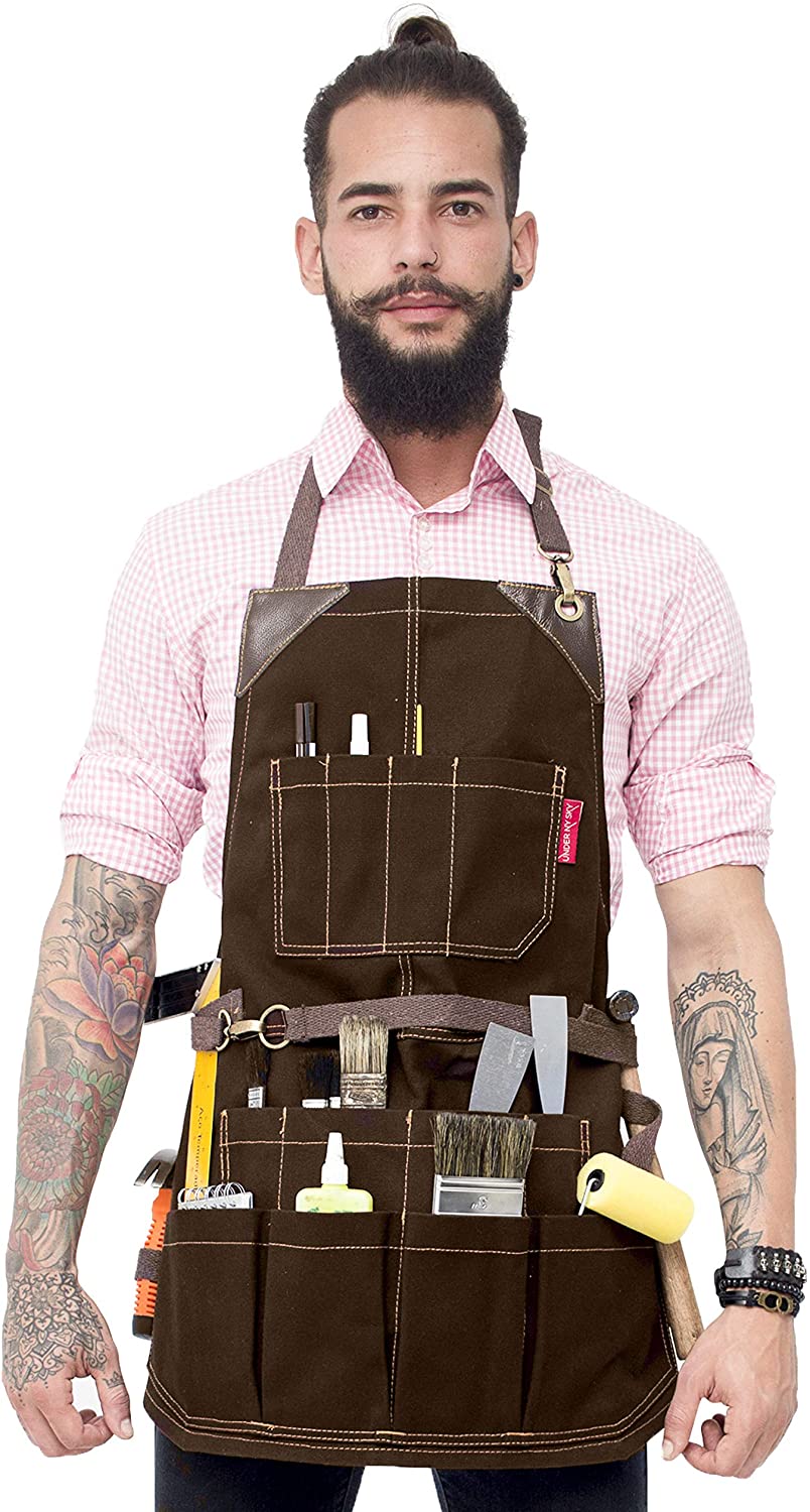 Under NY Sky Tool Brown Apron