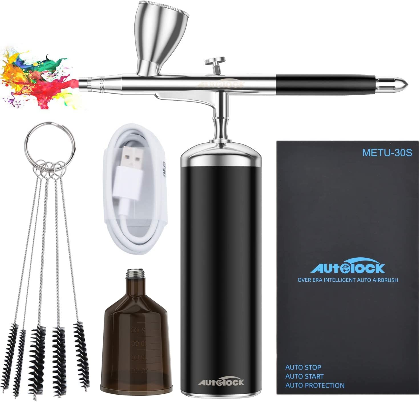Autolock Upgraded Airbrush Kit with Air Compressor
