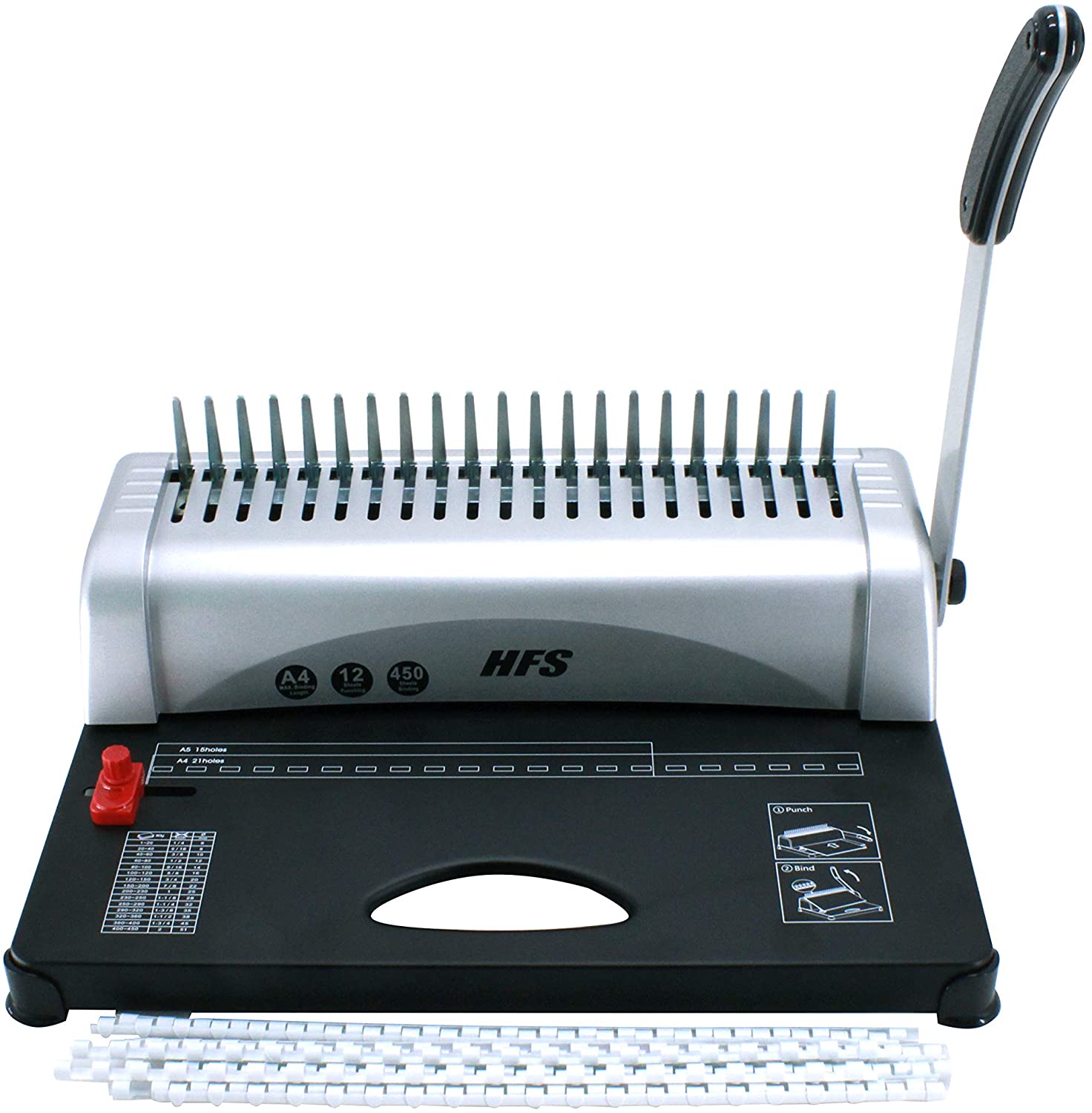 HFS (R) 21 Hole Punch Binding Comb Machine