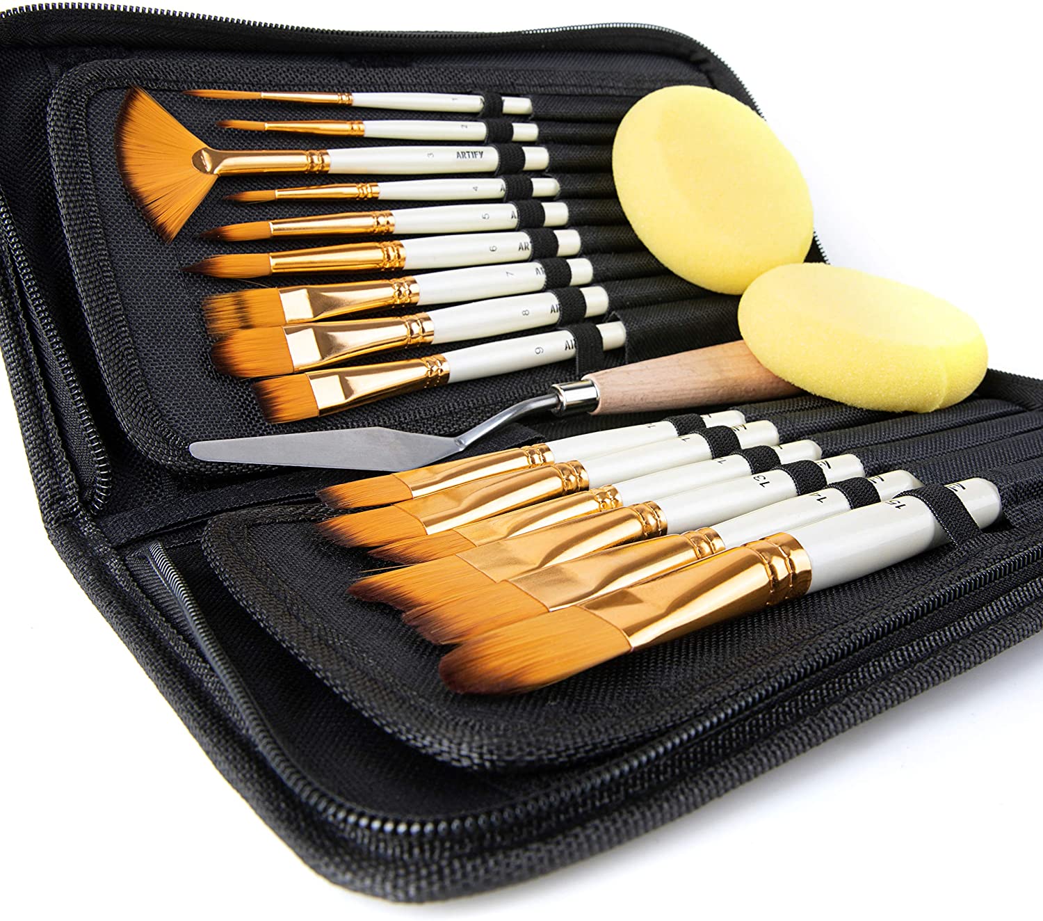 ARTIFY 15 Pieces Paintbrush Set