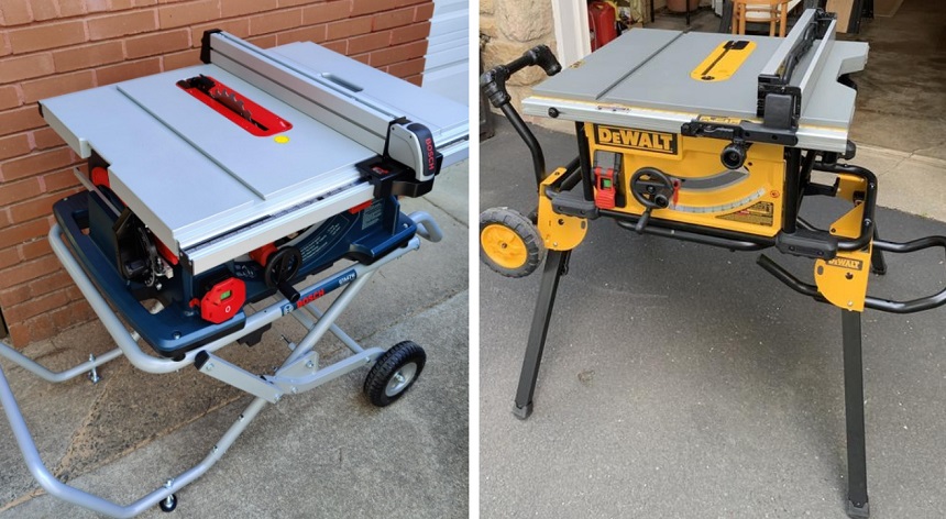 Bosch 4100XC-10 vs Dewalt E 7491RS Table Saw: Comparison of Two Brands